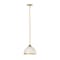 Z-Lite Landry 1 Light Pendant, Matte White & Rubbed Brass 1004P10-MW-RB - alternate 1
